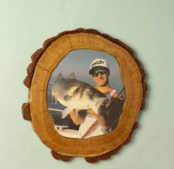 Custom Wood Photo Transfer,  fisherman gift,      Fishing Gift for Men Fishing Picture Frame Fisherman Gift Art