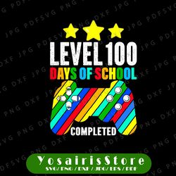 100 days level complete PNG, 100 days of school boy PNG 100 days gamer, 100 days of school boy shirt PNG
