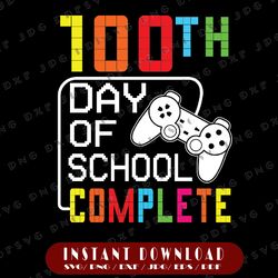 100th Day of School Complete Video Game 100 days of school SVG, 100 days boy shirt SVG