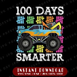 100 Days Smarter Png, Monster Truck School Png, Boy 100 Days of School, Boy Big Monster Truck, Png