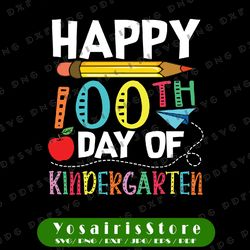 100 Days Of Kindergarten Svg Png - Happy 100th Day Of School Gift Svg, 100 Days of School Svg, Kindergarten Svg, 100 Day