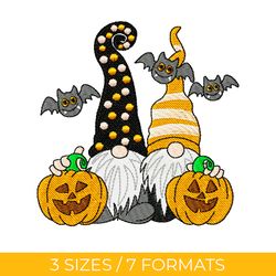 Halloween gnomes, Embroidery design, Halloween embroidery, Gnome embroidery, Embroidery pes, Machine embroidery