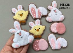 Easter cookies pdf pattern Sewing  pattern Easter decor