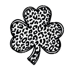 Leopard Print Shamrock Svg, St Patricks Day Svg, Shamrock Svg, Lucky Svg Instant Download