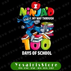 100th Day of School Png, 100 Days Ninja Png, Teacher PNG, Teacher Png, 100th Day of School Sublimation