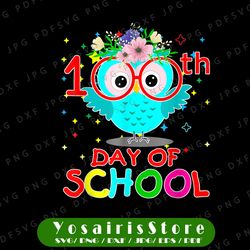 100th Day Of School Png, Cute Owl Png, 100 Days Smarter Png, Cute Girl Boy Png, Teacher Png Designs