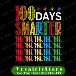 100th Day of School PNG, 100 Days Png, 100 Days Smarter Counting Tally Marks, Colored Crayons, Counting Days
