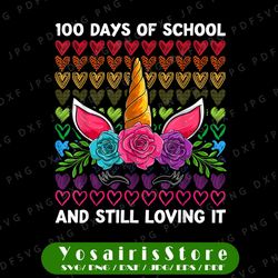 100 Days Of School And Still Loving It PNG, Unicorn Png, 100 Magical Days of School Png, Unicorn School Png File