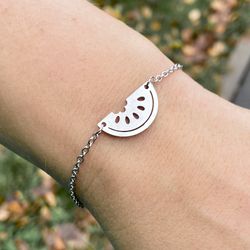 Watermelon bracelet, Stainless steel jewelry