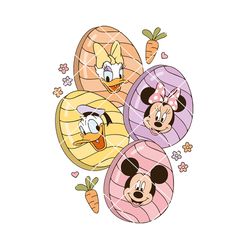 Easter Mouse Friends SVG, Magical Easter Eggs Svg, Happy Easter Svg, Retro Preppy Mouse Ears Svg