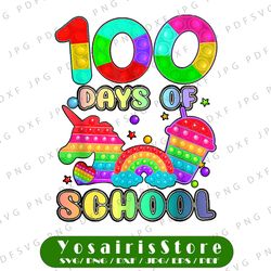 100 Days Of School Pop it Png, 100th Day Kids Pop it Png, 100 Days Png, 100th Day of School Png, Fidget Toy Popper Pop