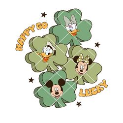 Happy Go Lucky Svg, Magical St Patricks Svg, St Patricks Day Mouse & Friends Svg, Shamrock Svg