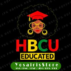 HBCU Educated Historical Black College Graduate Png, Historically Black College University Png, HBCU Png, HBCU Educated