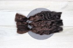 Mohair doll hair 0.35 oz 19-28 cm color cocoa chocolate organic locks angora barbie Reborn Blythe Bjd Bullip parts