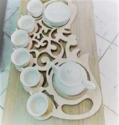 Digital Template Cnc Router Files Cnc Tea Tray Files for Wood Laser Cut Pattern
