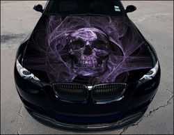 Vinyl Car Hood Wrap Full Color Graphics Decal Skull Death's Head Sticker