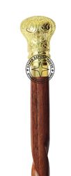 Brass Walking Cane Wooden Stick Rosewood Wooden Vintage Style with Brass Handle Gift for Men and Women 37 inch Best For