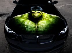 Vinyl Car Hood Wrap Full Color Graphics Decal Incredible Hulk Sticker