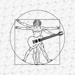 Da Vinci Vitruvian Man Parody Guitar Player Music Cutting Files SVG Cut File