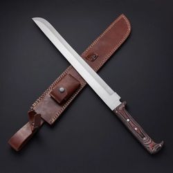 Machete Short Sword-Hand Horged Knife Personalized Machete Knife Hunting Sword Micarta Handle With Sheath