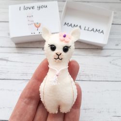 Llama gifts, Alpaca plush, Pocket hug, Mama llama, Mom gift from daughter, Mothers day gift box, No prob llama