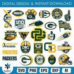 Green Bay Packers Svg, NFL Teams, NFL Svg, Football Teams Svg, Clipart Bundle, Cutting File