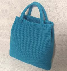 Knitted bag - handmade shopper.