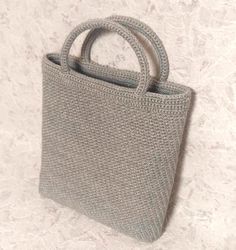 Knitted bag - handmade shopper.