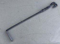 Wrought iron firepoker 21", Fireplace tools, Hand forged, Blacksmith, Fire pit, Horse head