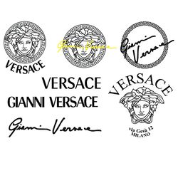 Versace Logo Brand Bundle Svg, Versace Svg, Versace Logo Svg, Versace Fashion Brand Svg, Silhouette Svg Files
