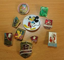 Badges of the USSR times, lot 10 pieces.