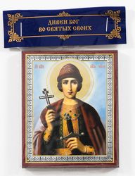 Saint Gleb icon compact size | orthodox gift | free shipping from the Orthodox store