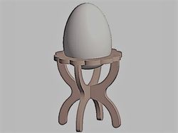 Digital Template Cnc Router Files Cnc Stand Egg Files for Wood Laser Cut Pattern