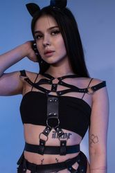 women's genuine leather harness, leather harness, classic harness, bdsm harness, chest harness, whip and cake