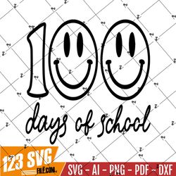 100 days of school Retro SVG,100 Days of School SVG file,Teacher svg,School shirt svg,Kid's shirt svg,100th Days of Scho