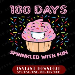 100 Days Sprinkled With Fun Svg, 100th Day of School SVG, Cricut, svg files, File For Cricut, For Silhouette, Cut File,