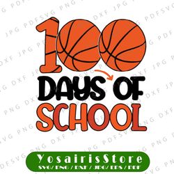 100th Day Student Boys Girls Basketball Svg, 100 Days Of School Svg, B100th Day Of School SVG, 100 Days svg, School svg