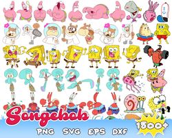 1500 Spongebob svg layered, spongebob png, spongebob clipart, spongebob face svg, SVG for cricut, Instant Download