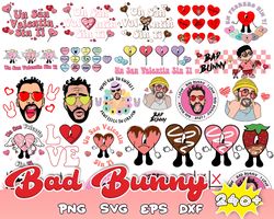 240 Valentine Bad Bunny Svg Png, Bad Bunny Valentines Png, Un San Valentin Sin Ti PNG, Valentines Benito Png