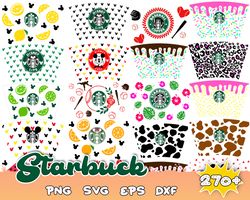 270 Starbucks Wrap Luxury svg bundle,Starbucks Wrap svg, Starbucks bundle, Starbucks Svg files for Cricut & Silhouette