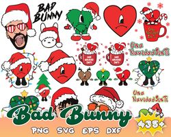 435 Bad Bunny Christmas svg, Un Navidad sin ti Cut file for Cricut and Silhouette Digital Download SVG, eps, png, dxf
