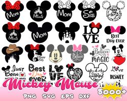 5000 Mickey Minnie SVG, Bundle Svg Png Dxf, Cricut, Disney Svg Cricut Printable Clipart Silhouette