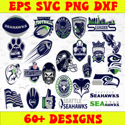 Bundle 25 Files Seattle Seahawks Football team Svg, Seattle Seahawks Svg, NFL Teams svg, NFL Svg, Png, Dxf, Eps