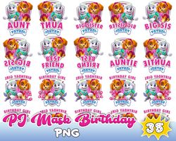 Birthday Boy Digital File PNG Transparent Background Party Family Matching Bundle T-shirt Characters Paw Cartoon Sublima