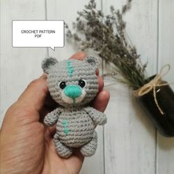 Crochet pattern Teddy bear, amigurumi Teddy bear, amigurumi pattern, crochet toy, keychain crochet pattern, amigurumi ke