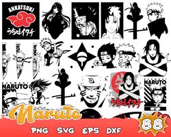 Naruto SVG Bundle, Anime Vector, Anime Cut file, Anime Clipart, Anime Silhouette, Anime Bundle