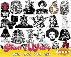 Star wars svg Bundle, Star wars Files, Star Wars Cut files, Darth Vader svg , Yoda svg, Instant Download