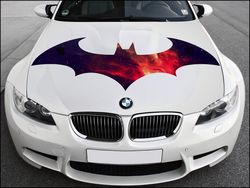 Vinyl Car Hood Wrap Full Color Graphics Decal Batman Logo Sticker