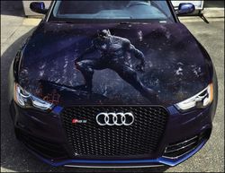 Vinyl Car Hood Wrap Full Color Graphics Decal Black Panther  Sticker