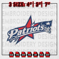 NFL New England Patriots Logo Embroidery Design, NFL Team, Patriots Embroidery FIles, Machine Embroidery Pattern
